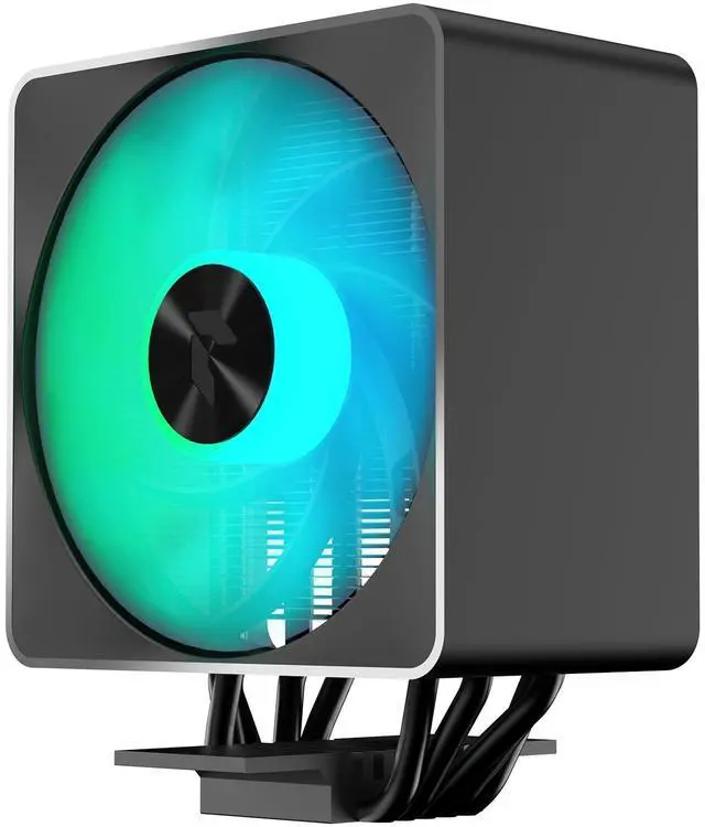 Main image of APNX AP1-V Black Tower ARGB CPU Air Cooler, 5 Heat Pipes, Aluminum Frame, PWM Hydro Bearing Fan, High Air Flow, 165mm (H), Intel LGA 1700/1200, AMD Ryzen AM5/AM4