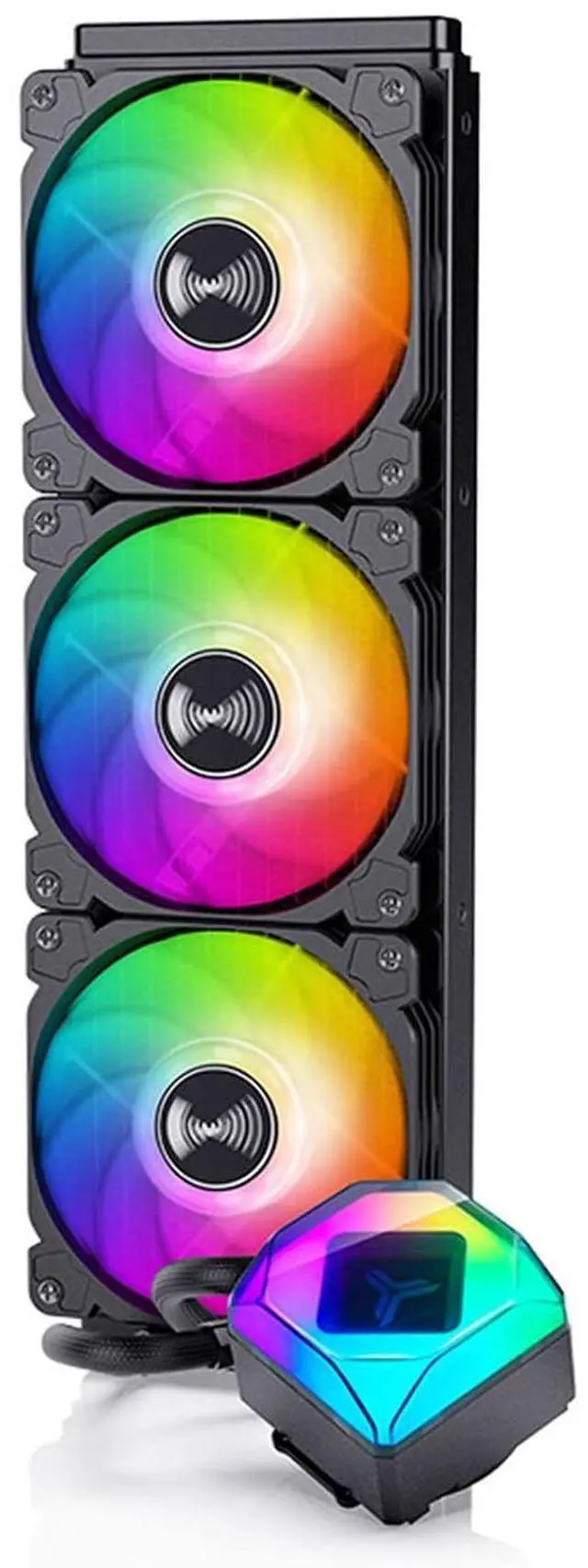 Alt view image 3 of 7 - CPU Water Cooling System CPU Liquid ARGB Lighting 4Pin PWM Fans Improved For LGA 1700/1200/115X/2011/AM4/AM5 Liquid Cooling Solution