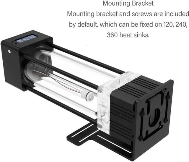Alt view image 5 of 7 - Water Cooler Pump for PC, Water Cooling System with Liquid Level Sensor 216ml G1 / 4 600L / H Integrated, CPU Cooling System Cooler Pump for Computer PC