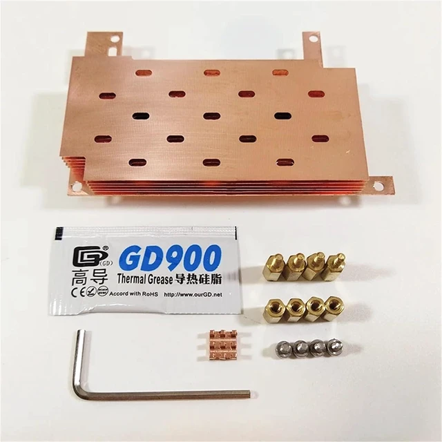 Alt view image 2 of 6 - Orange Pi RV2 Copper Heatsink Protective Case Passive Cooling Radiator with Metal Shell(7 Thickness 12.2mm)