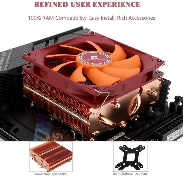 Alt view image 4 of 6 - Thermalrlght AXP90 X53 Full Low Profile ITX CPU Cooler, with 92mm Slim PWM Fan for 2700RPM High Speed ITX CPU Fan, AGHP Technology, for Intel LGA1150/1151/1200/1700 /AMD:AM4/ AM5