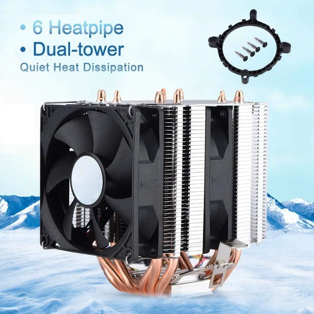 Alt view image 3 of 7 - Quiet 800-2200 Revolutions/Minute CPU Cooler with 6 Direct Heatpipes CPU Cooler