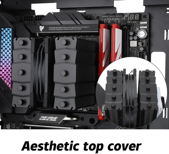 Alt view image 7 of 7 - Thermalrlght Silver Soul 110 Black CPU Air Cooler, Heatsink Cooler, 110mm Hight, 2500RPM high Speed PWM Fan, for AMD AM4 AM5/Intel 1700/1150/1151/1200/2011,PC Cooler