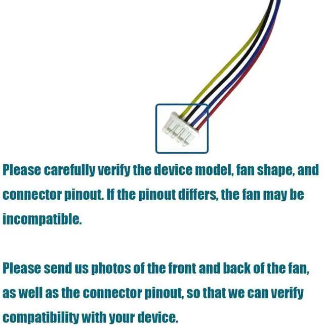 Alt view image 4 of 4 - FRUPART for DreamQuest Office DC5V 4Pin 4Lines Replacement Mini PC CPU Fan