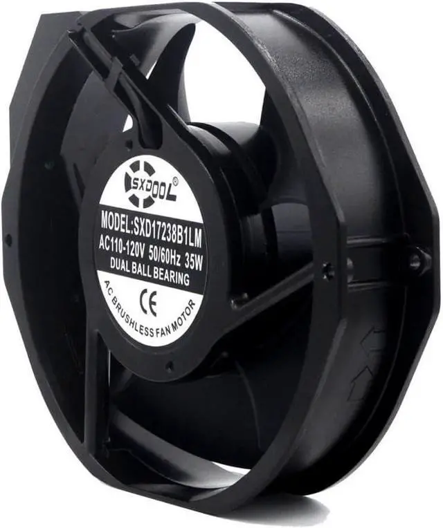 Alt view image 4 of 5 - for SXDOOL AXIAL Fans 1738, 110V 115V 120V AC 172mm X 150mm 38mm Speed, for DIY Cooling Ventilation Projects