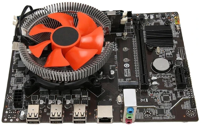 Alt view image 5 of 7 - Yunseity X79 Motherboard Set with E5 2420 CPU, 8G DDR3, 6 Cores 12 Threads, Dual Indicator Light for PC, Supports M.2, Gigabit LAN