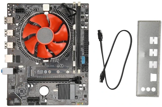 Alt view image 7 of 7 - Yunseity X79 Motherboard Set with E5 2420 CPU, 8G DDR3, 6 Cores 12 Threads, Dual Indicator Light for PC, Supports M.2, Gigabit LAN
