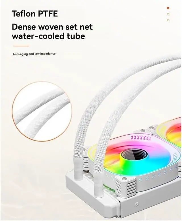 Alt view image 7 of 7 - Integrated Water-Cooled Digital Display CPU Radiator T-240MMARGB Liquid CPU Water Cooling Argb Wireless Lens Temperature Display CPU Fan with 240mm ARGB PWM Fan Computer Water Cooling B