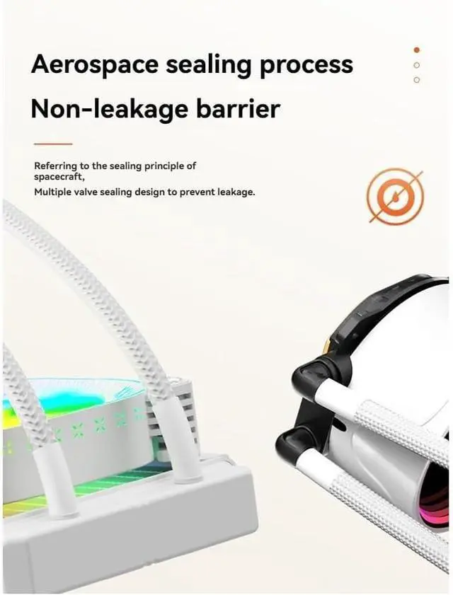 Alt view image 6 of 7 - Integrated Water-Cooled Digital Display CPU Radiator T-240MMARGB Liquid CPU Water Cooling Argb Wireless Lens Temperature Display CPU Fan with 240mm ARGB PWM Fan Computer Water Cooling B