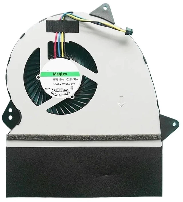 Alt view image 4 of 4 - Laptop CPU Fan Cooler for ZX50J GL552 GL552JX FX-Plus GL552VM FZ50V FZ50VW6300 MF75120V1-C251-S9A DC5V 2.25W