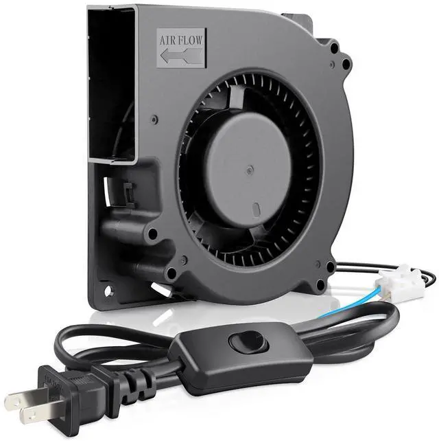 Main image of AC EC Powered 120mm x 32mm Radial Centrifugal Blower Fan 110V 115V 120V 220V 240V for Refrigerator Receiver DVR Xbox Modem AV Cabinet Cooling