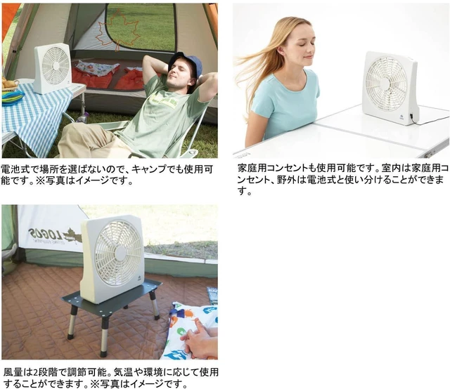 Alt view image 4 of 4 - logos Fan 2 Power Supply, anywhere Fan (AC, Battery) 81336702