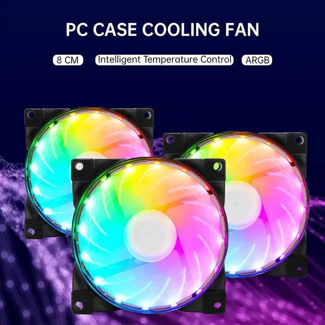 Alt view image 2 of 7 - 80mm PWM Case Fan,LAISANIM 5V 7 Blades PC Case Fan for Radiator/CPU Cooler/Computer Case, Premium Quiet Fan, Intelligent Temperature Control 8002500RPM