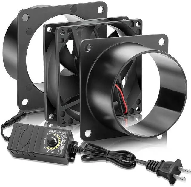 Main image of 80mm x 25mm 3 Inch Duct Household Ventilation Exhaust Fan with Speed Controller for DIY Greenhouse 3D Print Smoke Paint Extractor-D80
