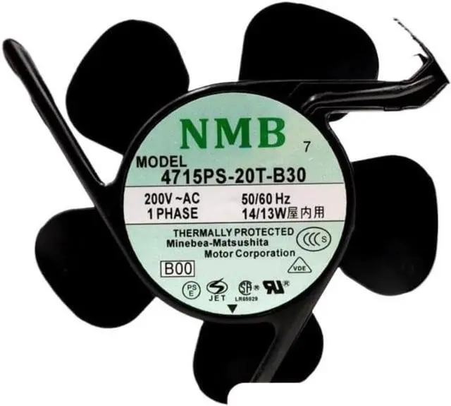 Main image of for NMB 120mm AC 200V Axial Fan 4715PS-20T-B30, Aluminum Frame, 13/14W Power for Industrial Cooling