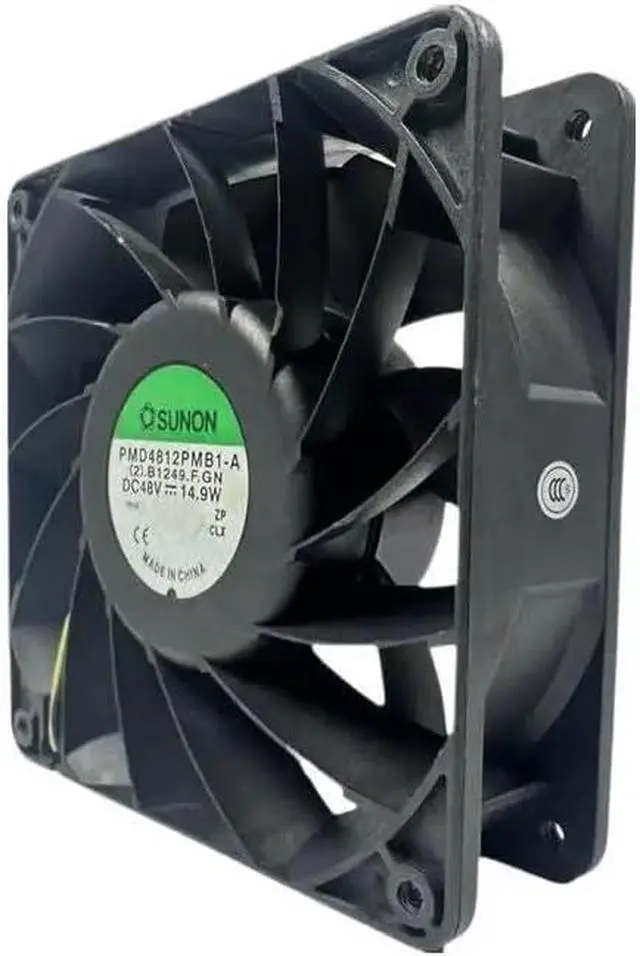 Alt view image 3 of 3 - 12038 48V Magnetic Levitation Fan: PMD4812PMB1-A (4200RPM, High Airflow, 32dBA) with Speed Communication PSU Fan