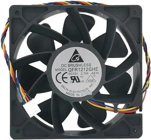 Main image of QFR1212GHE 12V 2.70A 12038 120MM 12CM 6000RPM Server Fan Cooling for Delta