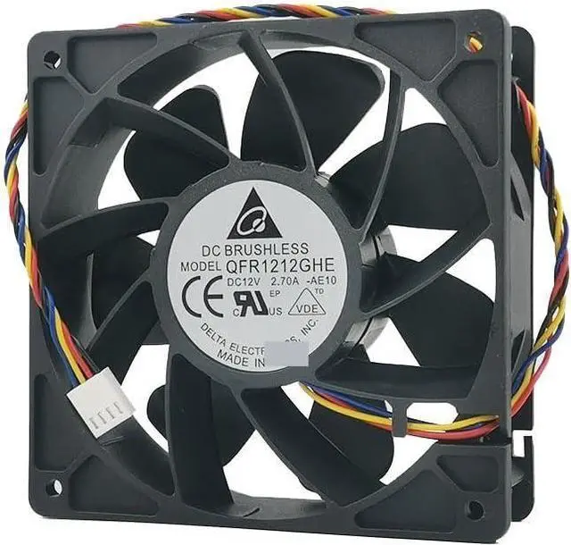 Alt view image 2 of 4 - QFR1212GHE 12V 2.70A 12038 120MM 12CM 6000RPM Server Fan Cooling for Delta