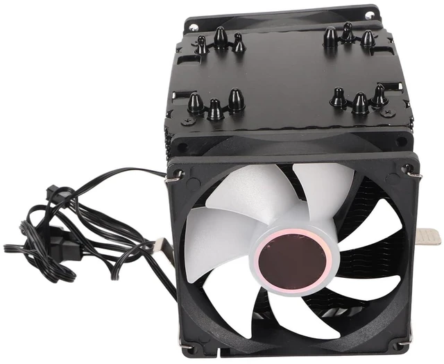 Alt view image 2 of 7 - Colorful Lighting of 9 Cm CPU Cooler Dual Tower 6 Copper Heat Tube 3 Fans for Copper DIY Enthusiasts