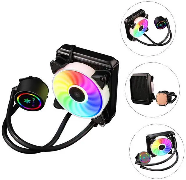 Alt view image 4 of 7 - CPU Cooler Radiator Liquid Cooler All-in-One Compact Water Cooling Heat Sink for Computer