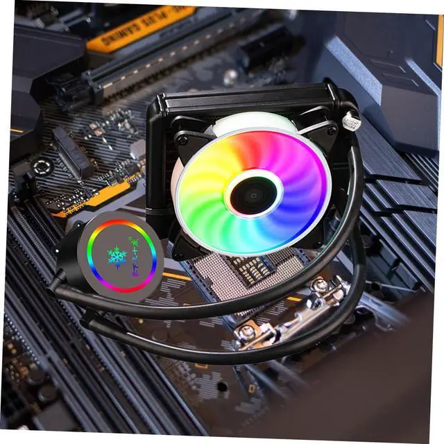 Alt view image 7 of 7 - CPU Cooler Radiator Liquid Cooler All-in-One Compact Water Cooling Heat Sink for Computer