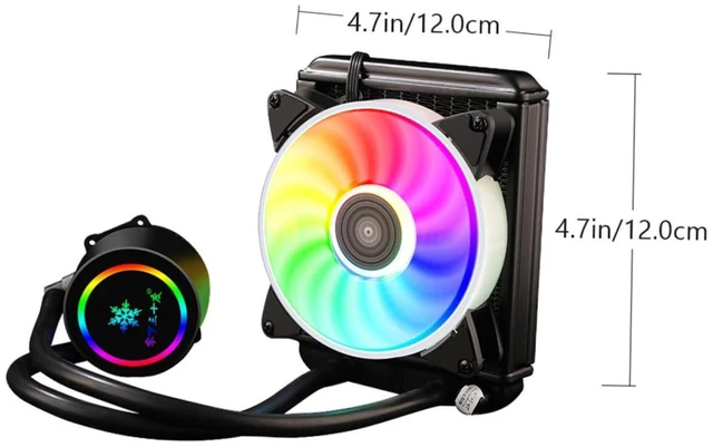 Alt view image 2 of 7 - 1PC Professional Liquid CPU Cooler Mute Computer Radiator with Optimized Heat Dissipation for Gaming