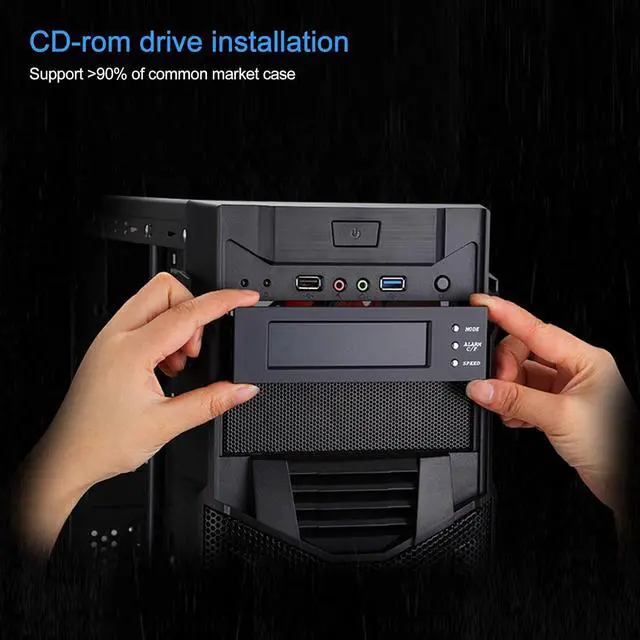 Alt view image 3 of 7 - Computer Fan Speed Controller with Temperature Control, LCD Front Panel 5.25in, Black, STW5023, High Performance
