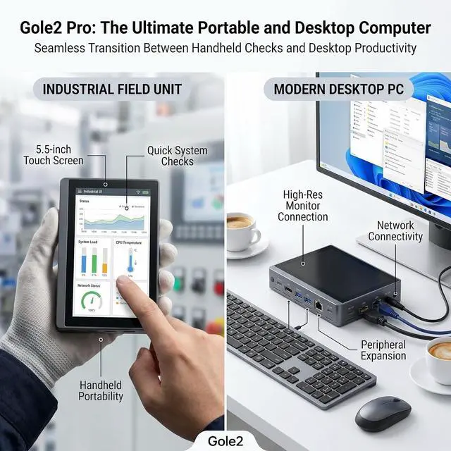 Alt view image 4 of 7 - HIGOLEPC Mini PC Win 11 Pro Celeron N5095 Mini Computer with Fan,16GB DDR4,256GB ROM Mini PC with Screen Micro PC Full-Featured USB-C 4K 60Hz Triple Display Mini Gaming Computer WiFi 5.0 BT5.0