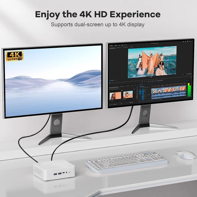 Alt view image 2 of 7 - NIMO Mini PC for Home Office & Multitasking, 8GB RAM 512GB SSD 12th Gen Intel Alder Lake-N100 (Beat to i3-1115G4, Up to 3.4GHz) Computer Desktop Triple 4K Display Wi-Fi 6, BT5.2