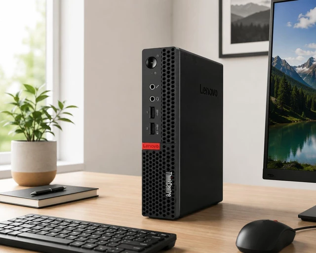 Main image of Customized Lenovo Mini Desktop Computer for Daily Work & Productivity, AMD Processor & Graphics, 4GB DDR4 RAM, 128GB SSD, Windows 11 Pro, Wi-Fi, Bluetooth, 2X DisplayPort, w/Keyboard & Mouse