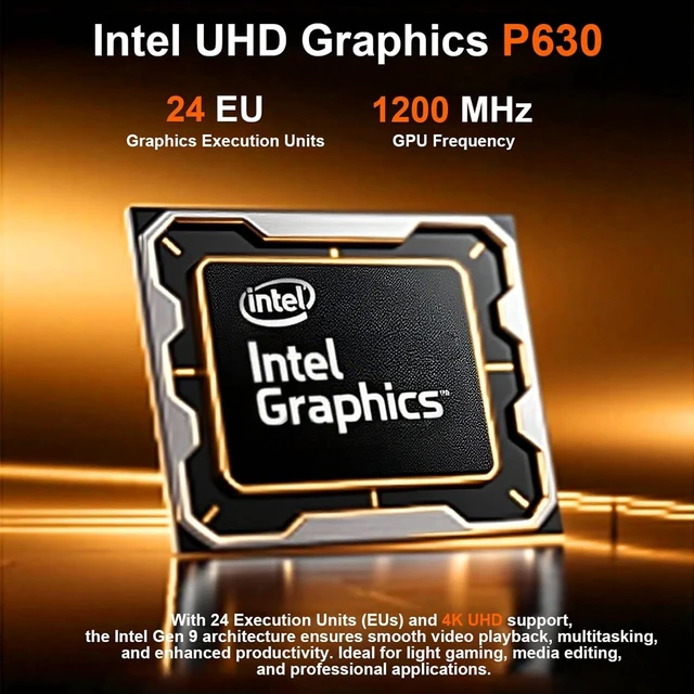 Alt view image 5 of 7 - Mini PC ComputerIntel Xeon E-2176M 16GB DDR4 RAM, 1TB PCIe SSD, Mini Computer Supports 4K Dual Screen Display/WiFi6/BT5.2/Dual Gigabit LAN/VESA