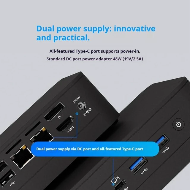 Alt view image 6 of 6 - Lenovobaiying NUC 12 GO Mini PC with Intel 12th Gen Alder Lake-N100 Processor, Supports Triple 4K Display, Dual 2.5G LAN, Compact Design for Office/Home Entertainment (Barebone)