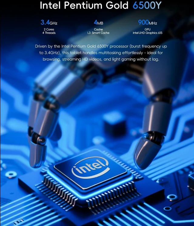 Alt view image 3 of 7 - Mini PC 6500Y (Beats N5030, up to 3.4GHz), 16GB RAM, 256GB SSD