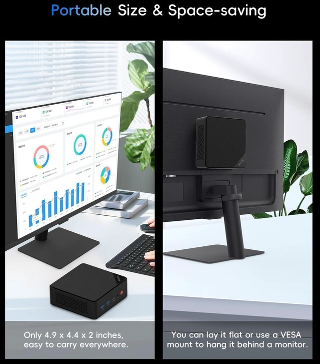 Alt view image 7 of 7 - Mini PC 6500Y (Beats N5030, up to 3.4GHz), 16GB RAM, 256GB SSD
