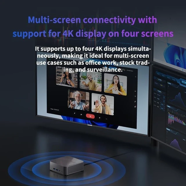 Alt view image 6 of 7 - LenovoBaiying NUC13 Plus Mini PC with Intel Core i7-13620H, 64EU UHD Graphics, Quad 4K Display Support, Dual Thunderbolt 4, 2.5G LAN, 0.5L Compact Design for Office and Business(Barebone)