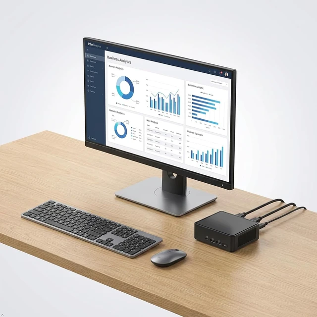 Alt view image 6 of 6 - WEELIAO NUC 15 Pro NUC15CRKI3 Mini PC, Core 3 100U Hexa-Core, Wi-Fi 7, Thunderbolt 4, 2.5GbE, Windows 11 Pro, Black, 1.5x4.6x4.4 Inch(8GB RAM+256GB SSD)