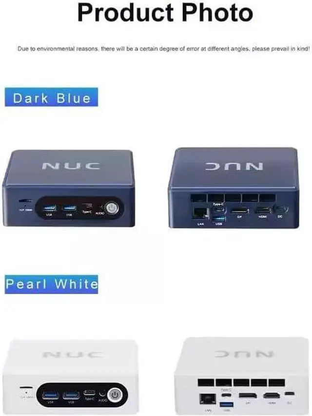 Alt view image 3 of 4 - NUC mini Host N100 8G Memory bar 256G Solid State Drive high-Performance Commercial Office Game mini Computer Blue Shell
