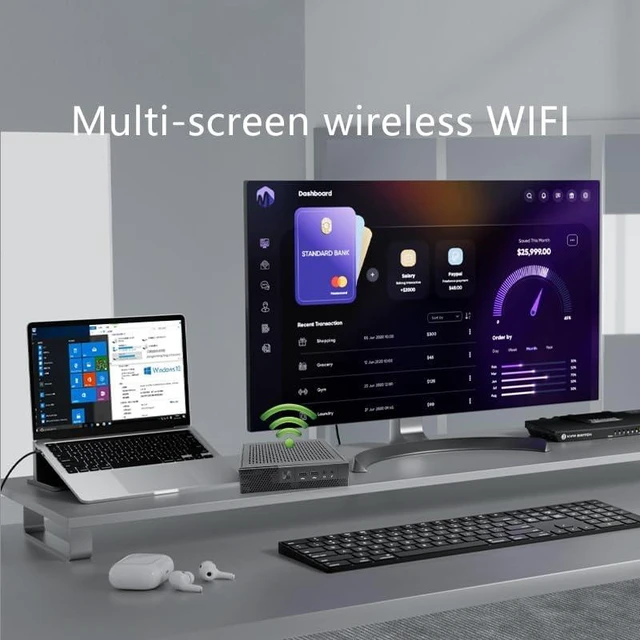 Alt view image 2 of 7 - Yingyuda mini Host Micro Desktop Industrial Control Small Commercial mini i7 Sixth Generation 8G Memory Stick 256G Solid State Drive Small Chassis Computer