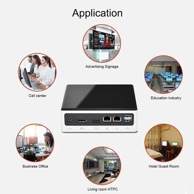 Alt view image 4 of 5 - Desktop Mini Computer with i7 10710u Processor 8GB Memory 1TB Storage SSD BT WiFi Best PC for Home and Office Light Gaming Windows 10 & 11