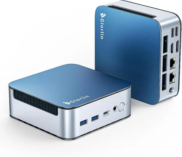 Main image of Glorlin Mini PC Ryzen 7 6800H(up to 4.7GHz), 16GB LPDDR5 512GB NVMe SSD, Radeon 680M, Triple 4K Display HDMI/DP/Type-C, Dual LAN, WiFi 6 BT5.3, Mini Desktop Computer for Office, Home & Gaming