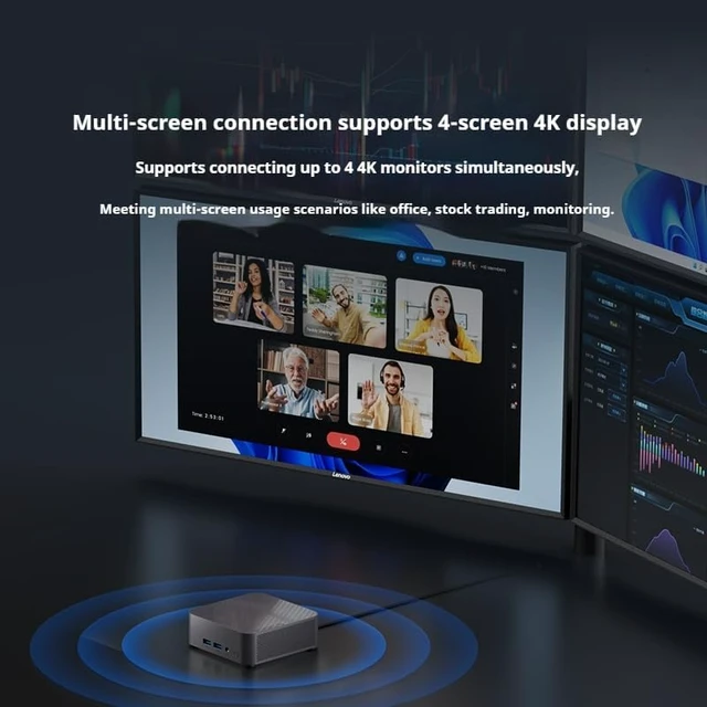 Alt view image 4 of 4 - BAIYING NUC13 Plus Mini PC with Intel Core i7 13620H, 64EU UHD Graphics, Max Support 64GB DDR4, Dual Thunderbolt 4, 4X 4K Display, WiFi 6E, 0.5L Compact Design for Office and Gaming(Barebone)