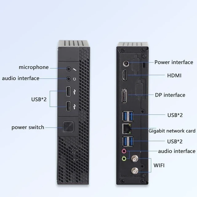 Alt view image 7 of 7 - Yingyuda mini Host Micro Desktop Industrial Control Small Commercial mini i7 Sixth Generation 8G Memory Stick 256G Solid State Drive Small Chassis Computer