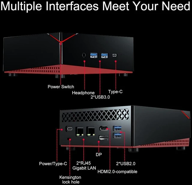 Alt view image 5 of 5 - Small Computer Best Home Mini PC AMD Ryzen 5 4500U up to 4.0 GHz