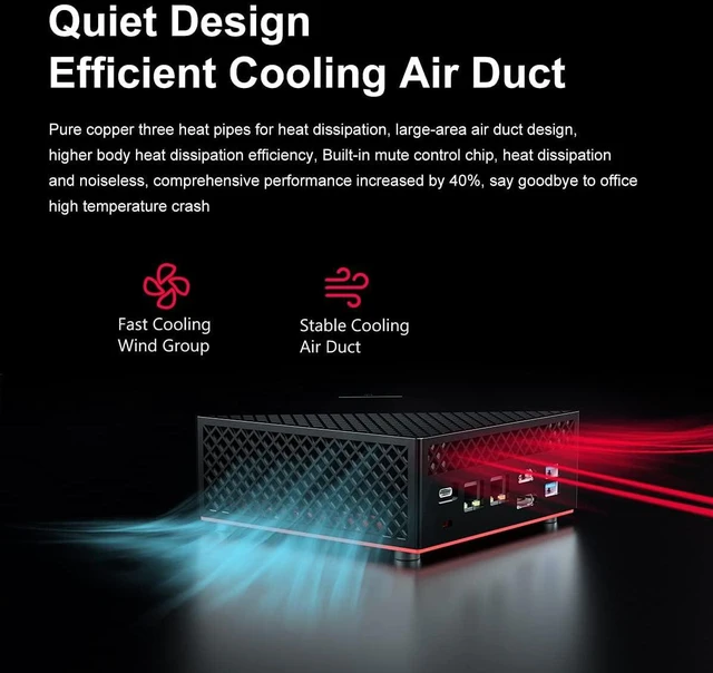 Alt view image 4 of 5 - Small Computer Best Home Mini PC AMD Ryzen 5 4500U up to 4.0 GHz