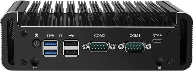 Alt view image 2 of 7 - Fanless Mini PC with 5 * I226-V 2.5G LANs,Celeron J6413,NO RAM NO SSD