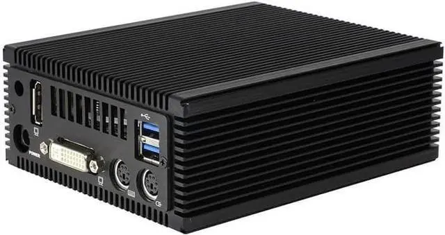 Alt view image 2 of 2 - MP-FC1 Barebone Fanless Mini PC, Celeron 2980U 1.6GHz, No RAM or SSD, DisplayPort, DVI-D, Gigabit Ethernet, 2 USB 3.0, 3 USB 2.0, 12V DC