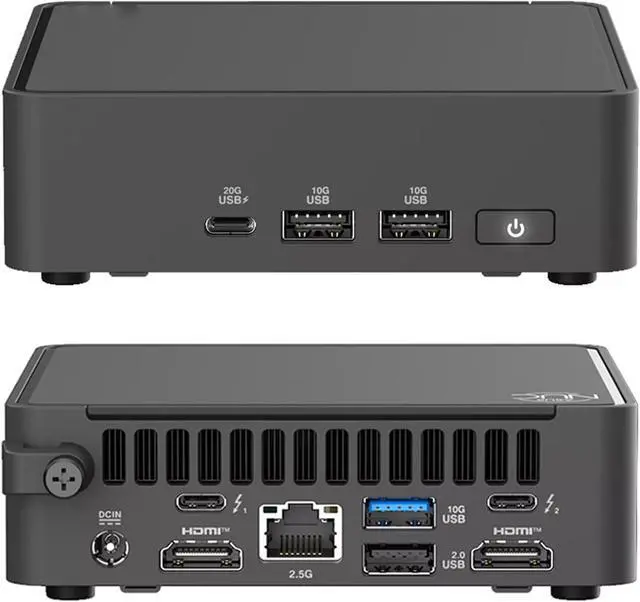 Main image of Cutesliving Ultra 5 225H 14-Core Mini PC: Quad 4K Display, PCIe 5.0 SSD, Wi-Fi 7, Thunderbolt 4 Ports, MIL-STD Certified(BareboneNO RAM&SSD&OS)