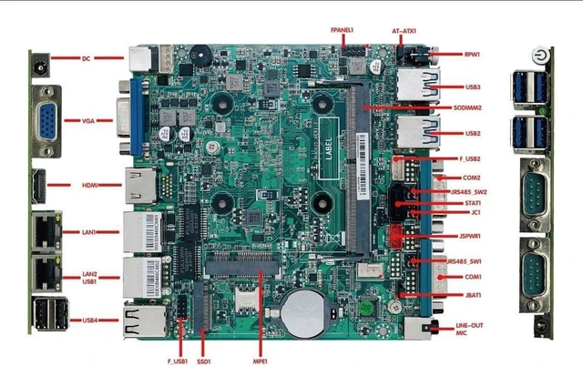 Alt view image 7 of 7 - Fanless Mini PC N5095, Industrial Micro Firewall Appliance,NO RAM NO SSD