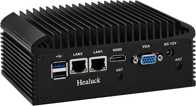 Main image of Industrial Fanless Mini PC N2840, DDR3 8G RAM 512G SSD | 2x RTL8111H RJ45 Lan, 2x DB9 RS232/485 COM, 6USB, HD+VGA Dual Dispaly, MIC, 24/7 Reliable Operation