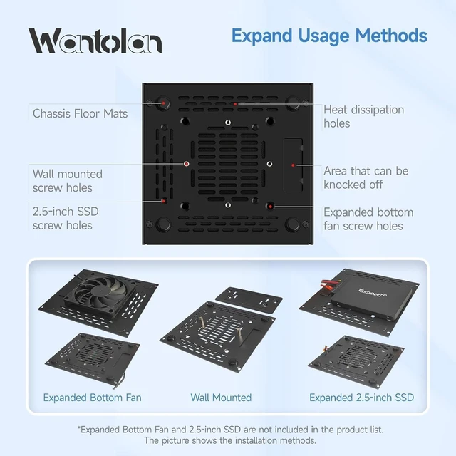 Alt view image 2 of 7 - R1 Optical Firewall Mini PC,Alder Lake N100/i3-N305,Dual 10G Optical Ports,Dual 2.5G RJ45 Ports,Four Network Ports,DDR5 RAM,M.2 NVMe SSD,Dual HDMI2.0 (CPU/N150, RAM16GB/SSD256GB)